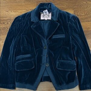 Juicy Couture Navy Velvet Blazer